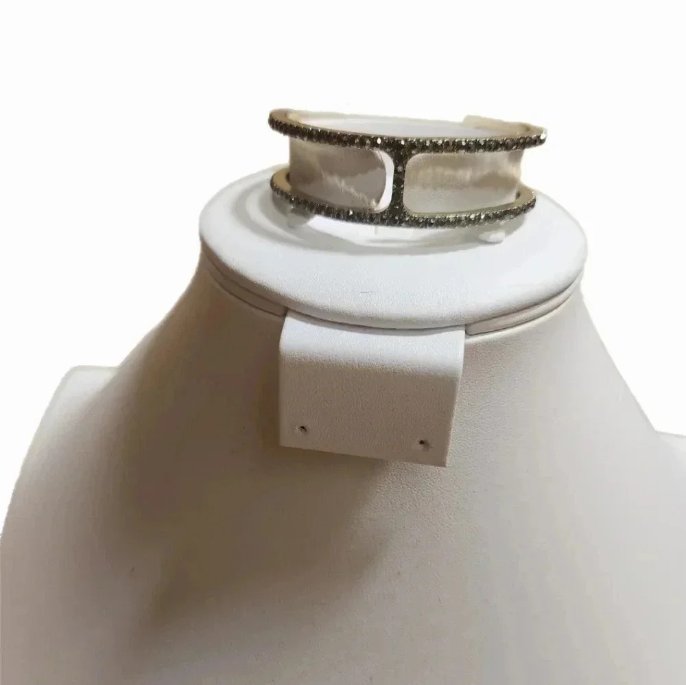 Gold tone bejeweled crystal bangle bracelet